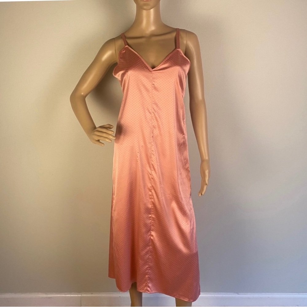 NEW SOMETHING NAVY PINK MIDI SLIP DRESS - Picture 2 of 9